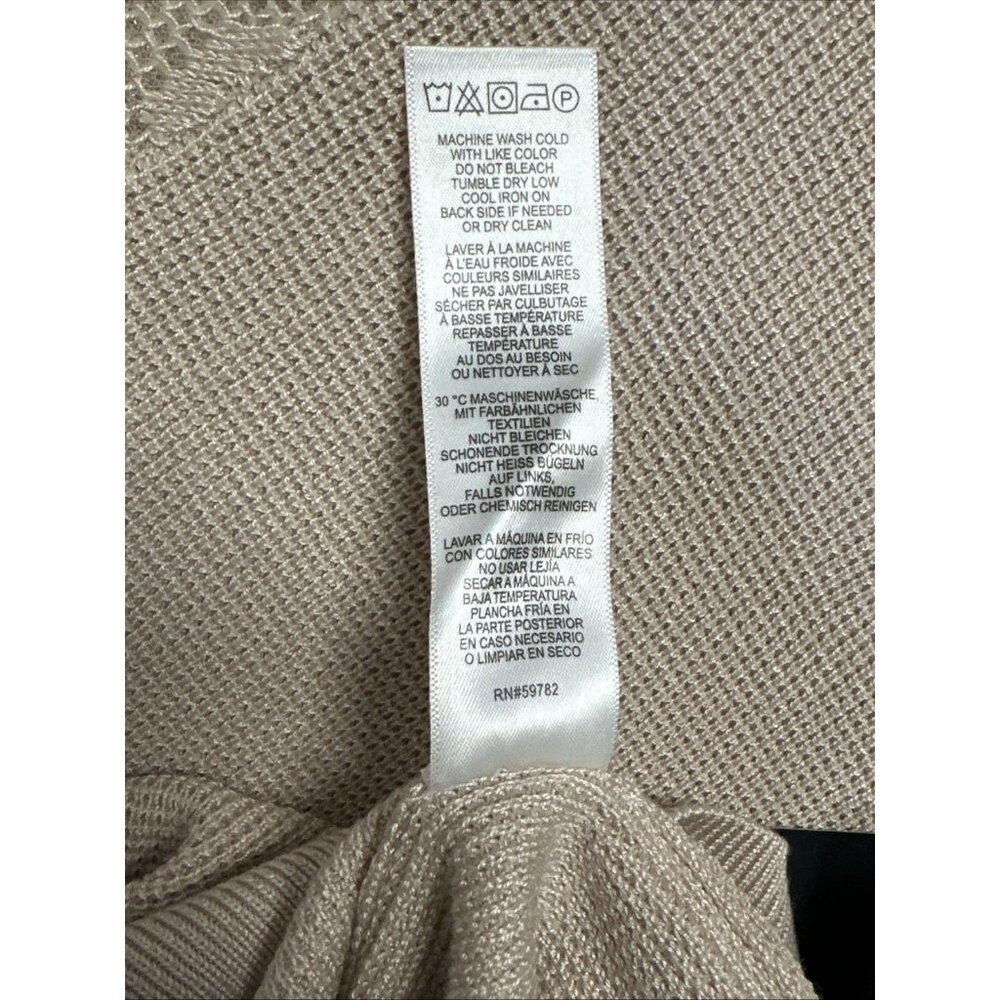 Adrianna Papell Women's Medium Crew Neck Sweater 3/4 Mesh Champagne Blush - Picture 13 of 16